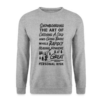 Snowboarding Snowboard - Sweat-shirt Unisexe - gris chiné - Devant - Alina (178cm) & Michal (187cm)