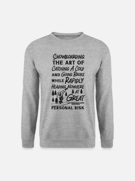 Snowboarding Snowboard - Unisex Pullover - Weißgrau meliert