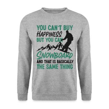 Snowboarding Snowboard You Can'T - Unisex Sweatshirt - salt & pepper - Front - Alina (178cm) & Michal (187cm)