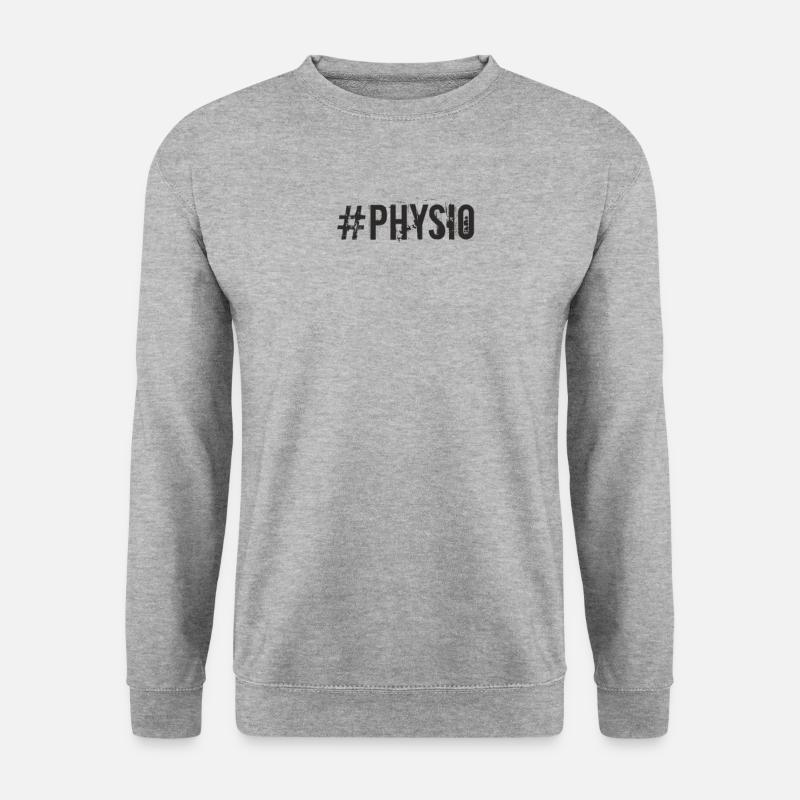 Rehasport - #Physio - Unisex Pullover - Weißgrau meliert