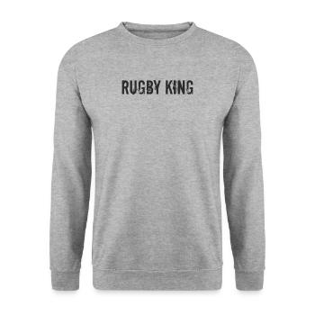 Rugby - Rugby King - Unisex Sweatshirt - salt & pepper - Front - Alina (178cm) & Michal (187cm)
