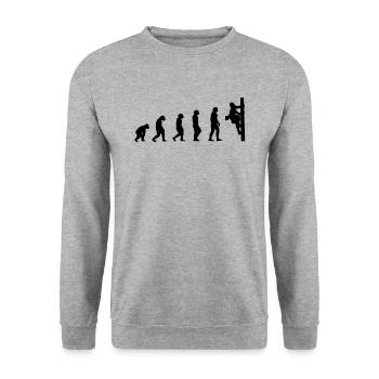Netzelektriker Evolution Geschenk Elektriker - Unisex Pullover - Weißgrau meliert - Vorne - Alina (178cm) & Michal (187cm)