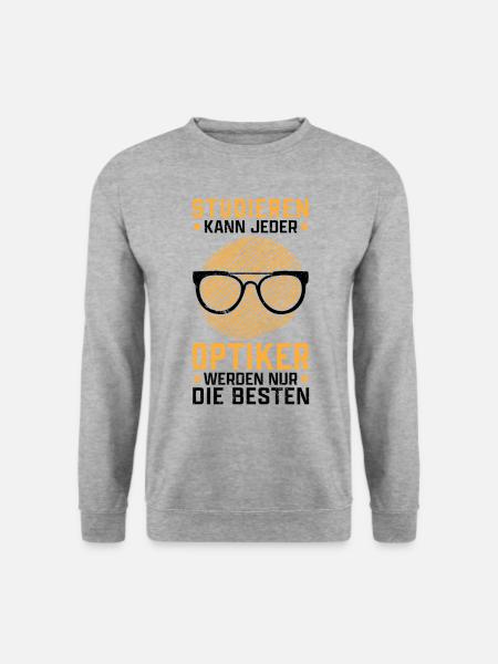 Augenoptiker studieren Optometrist Optiker - Unisex Pullover - Weißgrau meliert