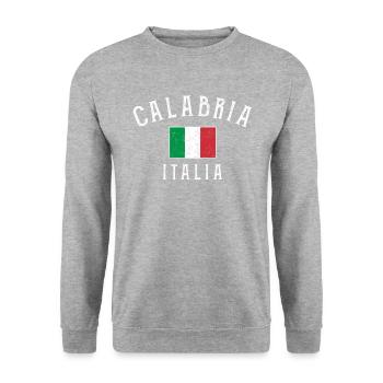 Calabria, italy italian - Unisex Pullover - Weißgrau meliert - Vorne - Alina (178cm) & Michal (187cm)