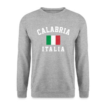 Calabria, italy italian - Unisex Pullover - Weißgrau meliert - Vorne - Alina (178cm) & Michal (187cm)