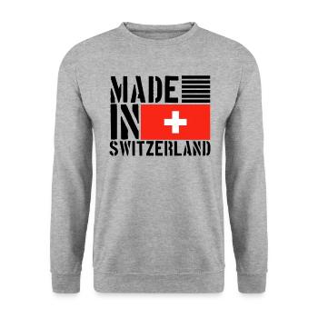 Suisse Swiss Funny Saying - Sweat-shirt Unisexe - gris chiné - Devant - Alina (178cm) & Michal (187cm)