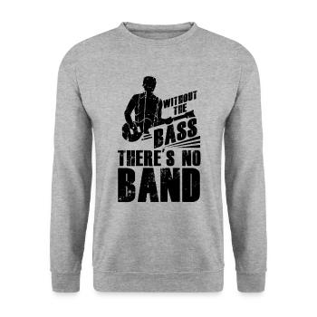 Musiker Music Guitarist Music Bass Player Bassist - Unisex Pullover - Weißgrau meliert - Vorne - Alina (178cm) & Michal (187cm)