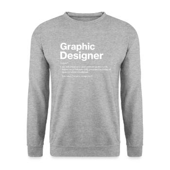 Graphic Designer Definition, graphic designer - Unisex Sweatshirt - salt & pepper - Front - Alina (178cm) & Michal (187cm)