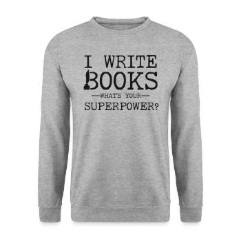 Writing Novel Writer & Published - Unisex Sweatshirt - salt & pepper - Front - Alina (178cm) & Michal (187cm)