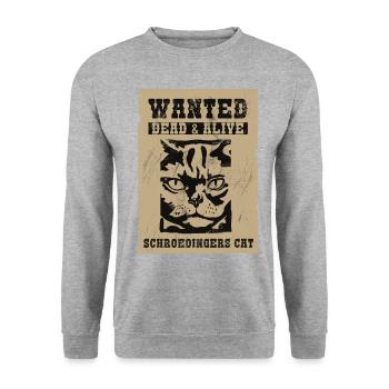 Voulait que le chat de Schrödiger soit mort et vivant - Sweat-shirt Unisexe - gris chiné - Devant - Alina (178cm) & Michal (187cm)