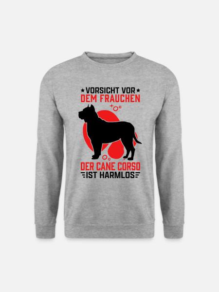 Cane Corso Frauchen Cane Corso Italiano - Unisex Pullover - Weißgrau meliert