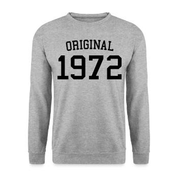Original 1972 - 50 Years Old - 50th Birthday Gift - Unisex Sweatshirt - salt & pepper - Front - Alina (178cm) & Michal (187cm)
