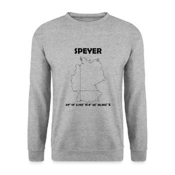 Speyer Carte - Sweat-shirt Unisexe - gris chiné - Devant - Alina (178cm) & Michal (187cm)