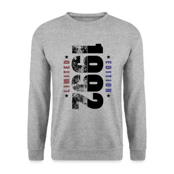 Grunge Birthday Limited Edition 1992 Naissance 1992 - Sweat-shirt Unisexe - gris chiné - Devant - Alina (178cm) & Michal (187cm)