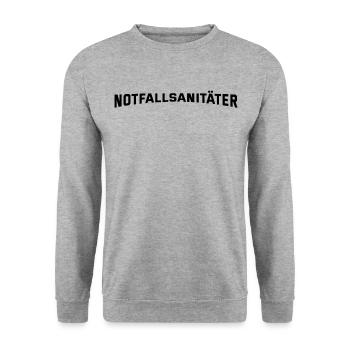 Notfallsanitäter - Unisex Pullover - Weißgrau meliert - Vorne - Alina (178cm) & Michal (187cm)