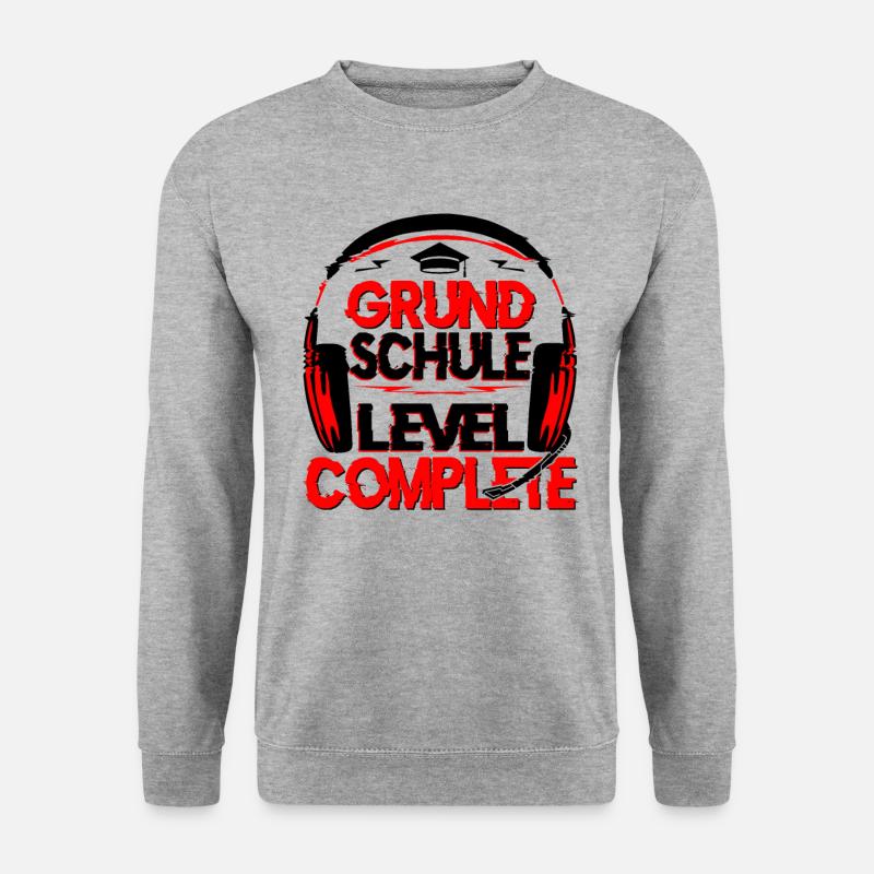 Grundschulabschluss Grundschule Abschluss Abgänger - Unisex Pullover - Weißgrau meliert