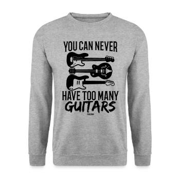 Guitarist Guitar Rock Music Gift - Unisex Sweatshirt - salt & pepper - Front - Alina (178cm) & Michal (187cm)