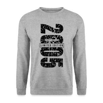 2005 Limited Edition Year of birth 2005 Grunge Decoration - Unisex Sweatshirt - salt & pepper - Front - Alina (178cm) & Michal (187cm)