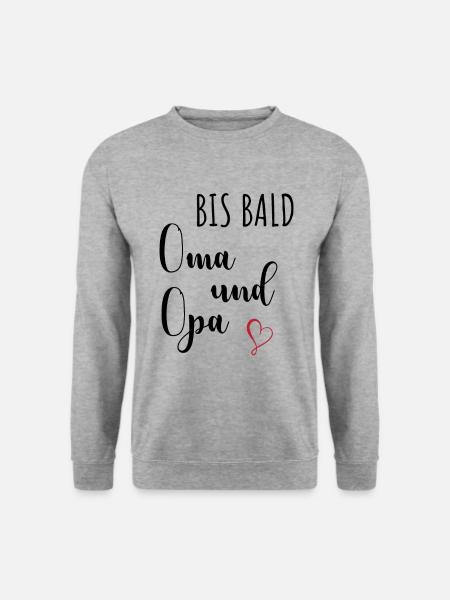 Oma und Opa - Unisex Pullover - Weißgrau meliert