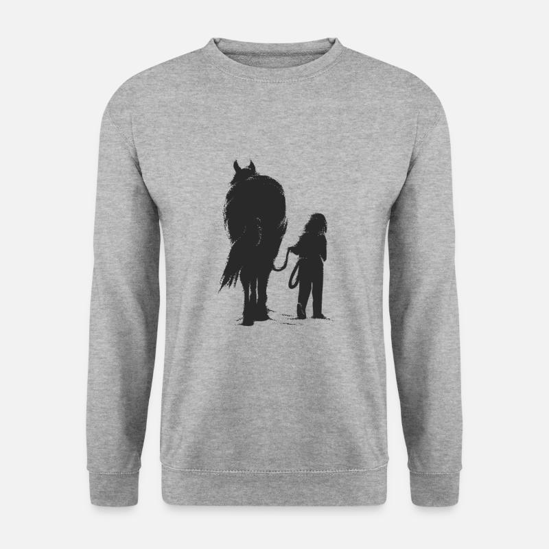 Pferdebesitzerin - Unisex Pullover - Weißgrau meliert