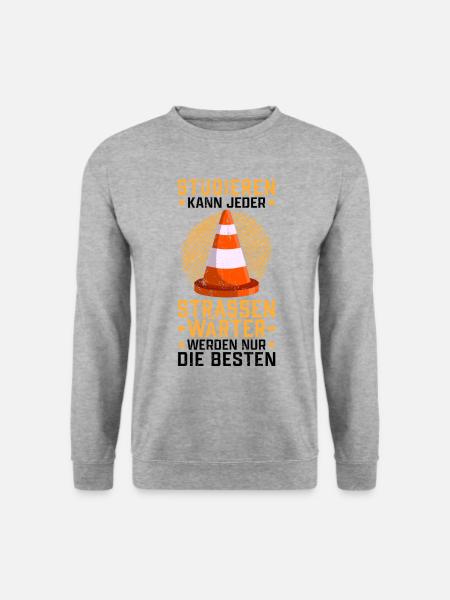 Straßenwärter studieren Chausseewärter Straßenwart - Unisex Pullover - Weißgrau meliert