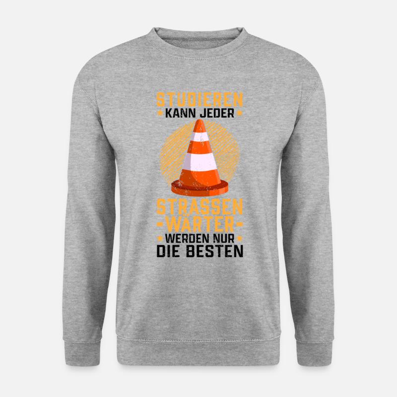 Straßenwärter studieren Chausseewärter Straßenwart - Unisex Pullover - Weißgrau meliert