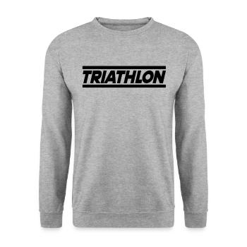 Triathlon - Unisex Pullover - Weißgrau meliert - Vorne - Alina (178cm) & Michal (187cm)