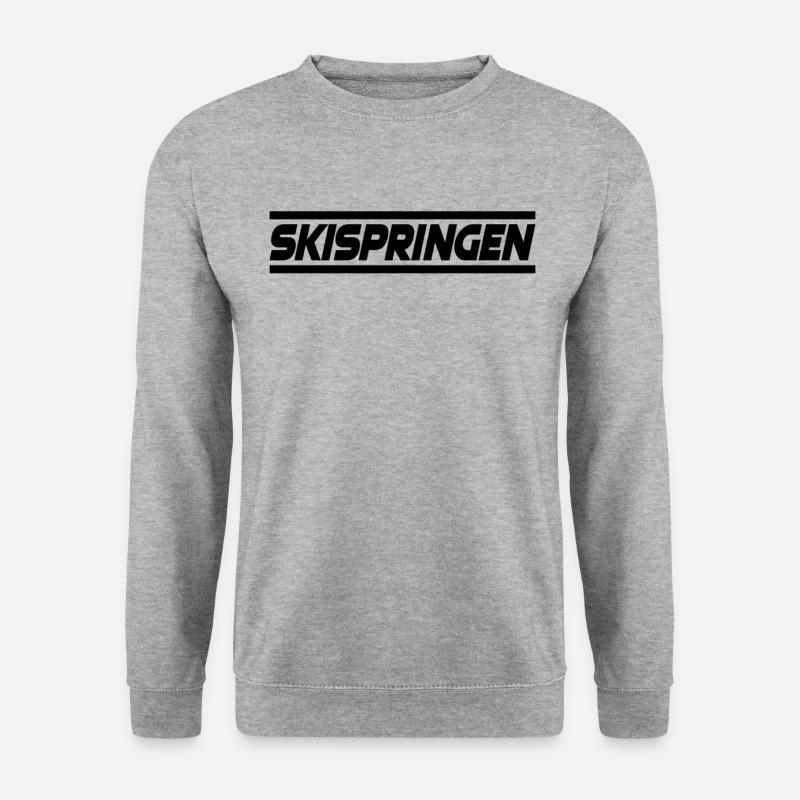 Skispringen - Unisex Pullover - Weißgrau meliert