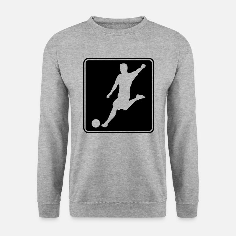 Fußball Fussball Logo - Unisex Pullover - Weißgrau meliert