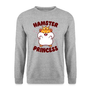 Hamster Hamster Princess - Unisex Sweatshirt - salt & pepper - Front - Alina (178cm) & Michal (187cm)