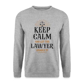 Young Lawyer Attorney Law Keep - Unisex Pullover - Weißgrau meliert - Vorne - Alina (178cm) & Michal (187cm)