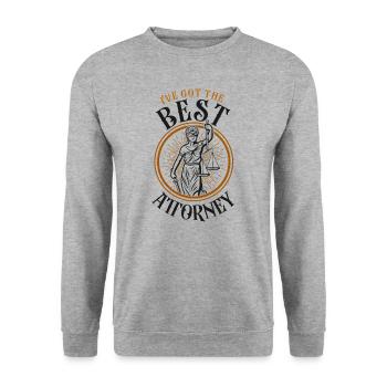 Young Lawyer Attorney Law I'Ve Got - Unisex Pullover - Weißgrau meliert - Vorne - Alina (178cm) & Michal (187cm)