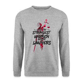 Young Lawyer Attorney Law Mom - Unisex Pullover - Weißgrau meliert - Vorne - Alina (178cm) & Michal (187cm)