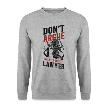 Young Lawyer Attorney Law Don'T - Unisex Pullover - Weißgrau meliert - Vorne - Alina (178cm) & Michal (187cm)