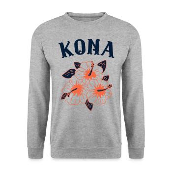 Kona Hawaii - Unisex Sweatshirt - salt & pepper - Front - Alina (178cm) & Michal (187cm)