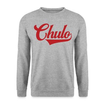 Chulo Cool Nette Männer Jungs Mexikanische Latino Spanisch - Unisex Pullover - Weißgrau meliert - Vorne - Alina (178cm) & Michal (187cm)