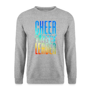 Cheer Cheerleading Watercolor - Unisex Sweatshirt - salt & pepper - Front - Alina (178cm) & Michal (187cm)