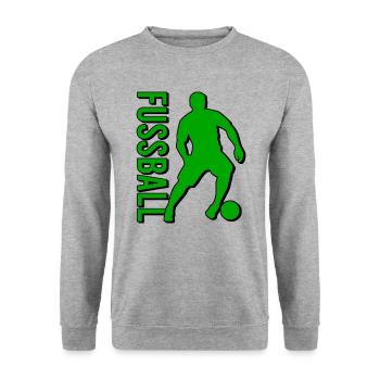 Fußball Fussball - Unisex Pullover - Weißgrau meliert - Vorne - Alina (178cm) & Michal (187cm)