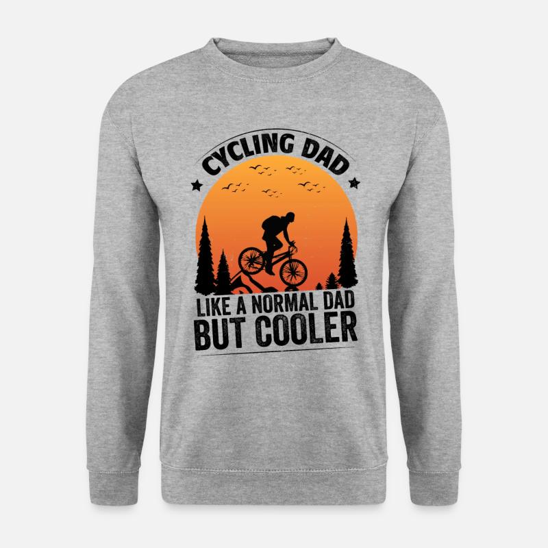 Cycling Dad Like a Regular Dad But Cooler - Unisex Pullover - Weißgrau meliert