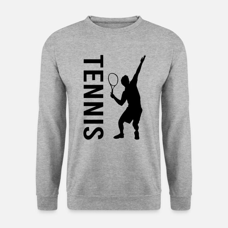 Tennis - Unisex Pullover - Weißgrau meliert
