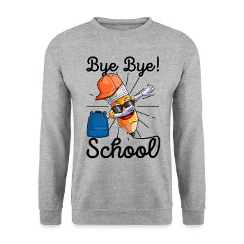Primary school Graduation School leaving certificate - Unisex Sweatshirt - salt & pepper - Front - Alina (178cm) & Michal (187cm)
