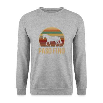 paso fino horse, paso fino - Unisex Pullover - Weißgrau meliert - Vorne - Alina (178cm) & Michal (187cm)