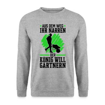 Galabauer aus dem Weg Landschaftsgärtner - Unisex Pullover - Weißgrau meliert - Vorne - Alina (178cm) & Michal (187cm)