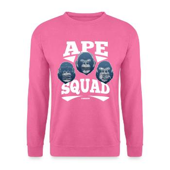 Escouade des singes - Sweat-shirt Unisexe - rose - Devant