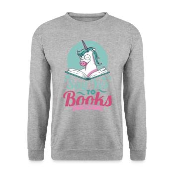 Say Yes To Books - Unisex Sweatshirt - salt & pepper - Front - Alina (178cm) & Michal (187cm)