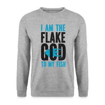 Saltwater Aquarium I Am The Flake - Unisex Sweatshirt - salt & pepper - Front - Alina (178cm) & Michal (187cm)