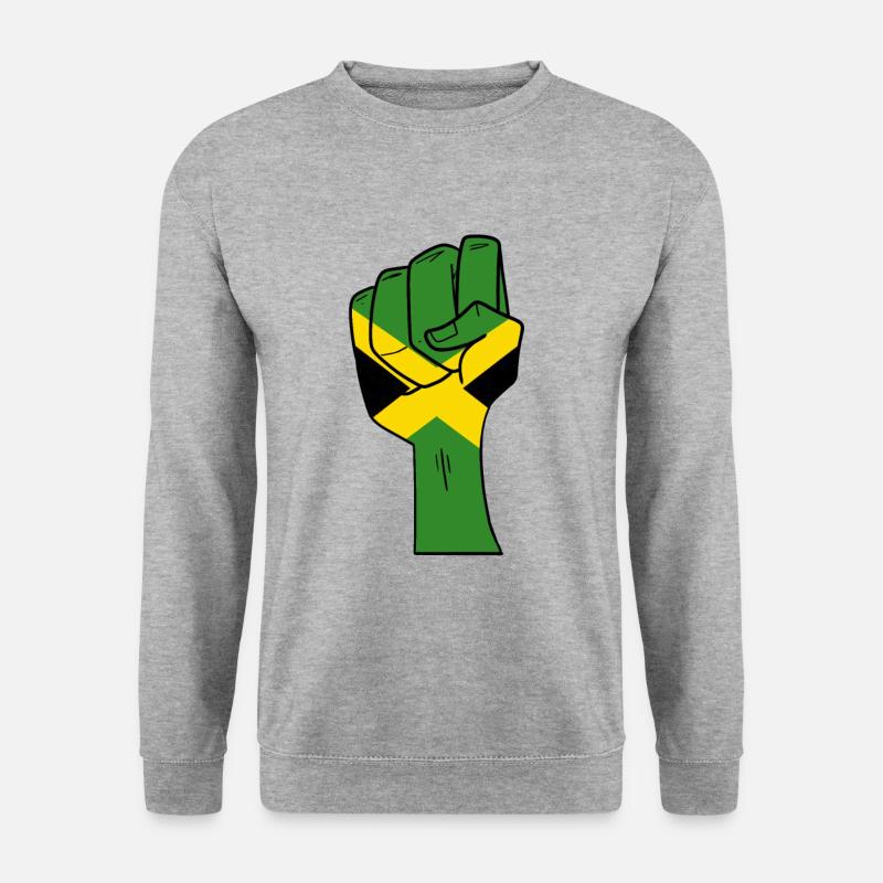 Jamaika - Unisex Pullover - Weißgrau meliert