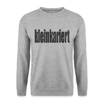 KLEINKARIERT - IRONIE FÜR SPIEßER - Unisex Pullover - Weißgrau meliert - Vorne - Alina (178cm) & Michal (187cm)