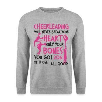 Cheer Cheerleading Cheerleading - Unisex Sweatshirt - salt & pepper - Front - Alina (178cm) & Michal (187cm)