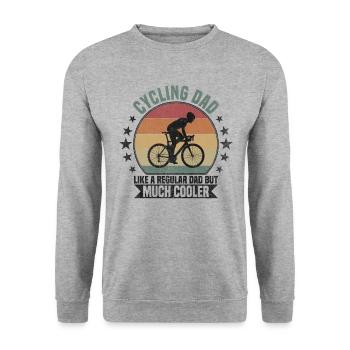 Cycling dad - Unisex Sweatshirt - salt & pepper - Front - Alina (178cm) & Michal (187cm)